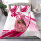 Black Cowgirl Breast Cancer Awareness Bedding Set Western Pink Ribbon Butterfly Rose - In October We Wear Pink