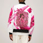 Black Cowgirl Breast Cancer Awareness Bomber Jacket Western Pink Ribbon Butterfly Rose - In October We Wear Pink