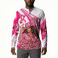 Black Cowgirl Breast Cancer Awareness Button Sweatshirt Western Pink Ribbon Butterfly Rose - In October We Wear Pink