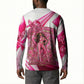 Black Cowgirl Breast Cancer Awareness Button Sweatshirt Western Pink Ribbon Butterfly Rose - In October We Wear Pink