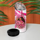 Black Cowgirl Breast Cancer Awareness 4 in 1 Can Cooler Tumbler Western Pink Ribbon Butterfly Rose - In October We Wear Pink