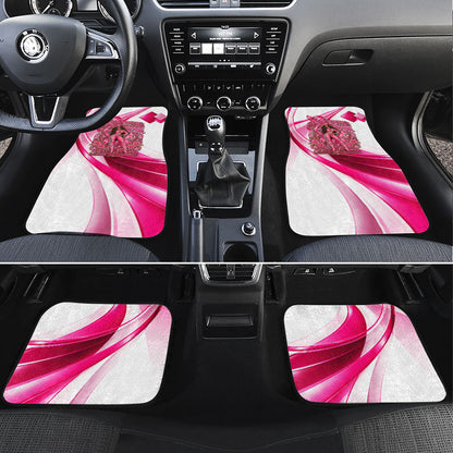 Black Cowgirl Breast Cancer Awareness Car Mats Western Pink Ribbon Butterfly Rose - In October We Wear Pink