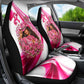 Black Cowgirl Breast Cancer Awareness Car Seat Cover Western Pink Ribbon Butterfly Rose - In October We Wear Pink