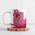 Black Cowgirl Breast Cancer Awareness Ceramic Mug Western Pink Ribbon Butterfly Rose - In October We Wear Pink