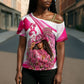 Black Cowgirl Breast Cancer Awareness Cross Shoulder Shirt Western Pink Ribbon Butterfly Rose - In October We Wear Pink