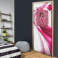 Black Cowgirl Breast Cancer Awareness Door Cover Western Pink Ribbon Butterfly Rose - In October We Wear Pink