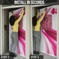 Black Cowgirl Breast Cancer Awareness Door Cover Western Pink Ribbon Butterfly Rose - In October We Wear Pink