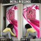 Black Cowgirl Breast Cancer Awareness Door Cover Western Pink Ribbon Butterfly Rose - In October We Wear Pink