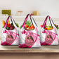 Black Cowgirl Breast Cancer Awareness Grocery Bag Western Pink Ribbon Butterfly Rose - In October We Wear Pink