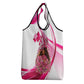Black Cowgirl Breast Cancer Awareness Grocery Bag Western Pink Ribbon Butterfly Rose - In October We Wear Pink