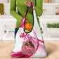 Black Cowgirl Breast Cancer Awareness Grocery Bag Western Pink Ribbon Butterfly Rose - In October We Wear Pink