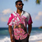 Black Cowgirl Breast Cancer Awareness Hawaiian Shirt Western Pink Ribbon Butterfly Rose - In October We Wear Pink