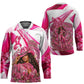 Black Cowgirl Breast Cancer Awareness Hockey Jersey Western Pink Ribbon Butterfly Rose - In October We Wear Pink