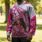 Black Cowgirl Breast Cancer Awareness Hockey Jersey Western Pink Ribbon Butterfly Rose - In October We Wear Pink