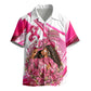 Black Cowgirl Breast Cancer Awareness Kid Hawaiian Shirt Western Pink Ribbon Butterfly Rose - In October We Wear Pink