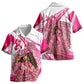Black Cowgirl Breast Cancer Awareness Kid Hawaiian Shirt Western Pink Ribbon Butterfly Rose - In October We Wear Pink