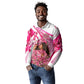 Black Cowgirl Breast Cancer Awareness Long Sleeve Polo Shirt Western Pink Ribbon Butterfly Rose - In October We Wear Pink