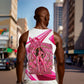Black Cowgirl Breast Cancer Awareness Men Tank Top Western Pink Ribbon Butterfly Rose - In October We Wear Pink