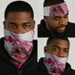 Black Cowgirl Breast Cancer Awareness Neck Gaiter Western Pink Ribbon Butterfly Rose - In October We Wear Pink