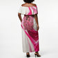 Black Cowgirl Breast Cancer Awareness Off Shoulder Maxi Dress Western Pink Ribbon Butterfly Rose - In October We Wear Pink