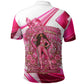 Black Cowgirl Breast Cancer Awareness Polo Shirt Western Pink Ribbon Butterfly Rose - In October We Wear Pink
