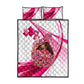 Black Cowgirl Breast Cancer Awareness Quilt Bed Set Western Pink Ribbon Butterfly Rose - In October We Wear Pink