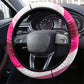 Black Cowgirl Breast Cancer Awareness Steering Wheel Cover Western Pink Ribbon Butterfly Rose - In October We Wear Pink