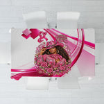 Black Cowgirl Breast Cancer Awareness Tablecloth Western Pink Ribbon Butterfly Rose - In October We Wear Pink