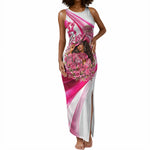 Black Cowgirl Breast Cancer Awareness Tank Maxi Dress Western Pink Ribbon Butterfly Rose - In October We Wear Pink