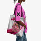 Black Cowgirl Breast Cancer Awareness Tote Bag Western Pink Ribbon Butterfly Rose - In October We Wear Pink