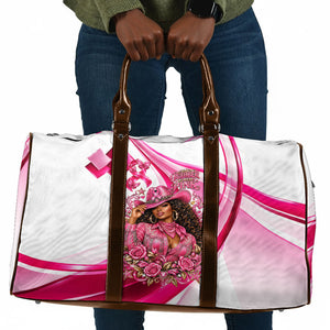 Black Cowgirl Breast Cancer Awareness Travel Bag Western Pink Ribbon Butterfly Rose - In October We Wear Pink