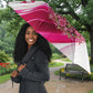 Black Cowgirl Breast Cancer Awareness Umbrella Western Pink Ribbon Butterfly Rose - In October We Wear Pink