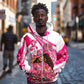 Black Cowgirl Breast Cancer Awareness Zip Hoodie Western Pink Ribbon Butterfly Rose - In October We Wear Pink