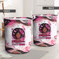 African American Breast Cancer Awareness Queen Laundry Basket Pink Ribbon Floral Butterfly Boxing Gloves Warrior Art
