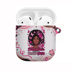 African American Breast Cancer Awareness Queen AirPods Case Pink Ribbon Floral Butterfly Boxing Gloves Warrior Art
