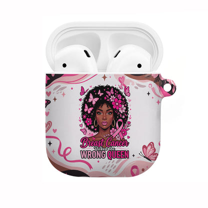 African American Breast Cancer Awareness Queen AirPods Case Pink Ribbon Floral Butterfly Boxing Gloves Warrior Art