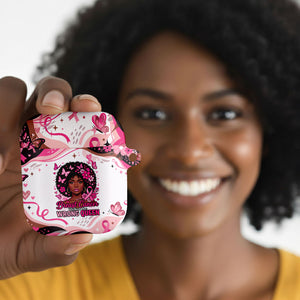 African American Breast Cancer Awareness Queen AirPods Case Pink Ribbon Floral Butterfly Boxing Gloves Warrior Art