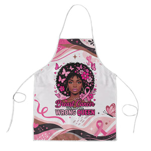 African American Breast Cancer Awareness Queen Apron Pink Ribbon Floral Butterfly Boxing Gloves Warrior Art
