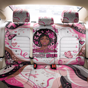 African American Breast Cancer Awareness Queen Back Car Seat Cover Pink Ribbon Floral Butterfly Boxing Gloves Warrior Art