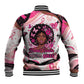 African American Breast Cancer Awareness Queen Baseball Jacket Pink Ribbon Floral Butterfly Boxing Gloves Warrior Art