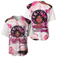 African American Breast Cancer Awareness Queen Baseball Jersey Pink Ribbon Floral Butterfly Boxing Gloves Warrior Art