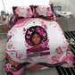 African American Breast Cancer Awareness Queen Bedding Set Pink Ribbon Floral Butterfly Boxing Gloves Warrior Art