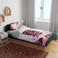 African American Breast Cancer Awareness Queen Bedding Set Pink Ribbon Floral Butterfly Boxing Gloves Warrior Art