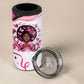 African American Breast Cancer Awareness Queen 4 in 1 Can Cooler Tumbler Pink Ribbon Floral Butterfly Boxing Gloves Warrior Art