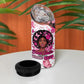 African American Breast Cancer Awareness Queen 4 in 1 Can Cooler Tumbler Pink Ribbon Floral Butterfly Boxing Gloves Warrior Art
