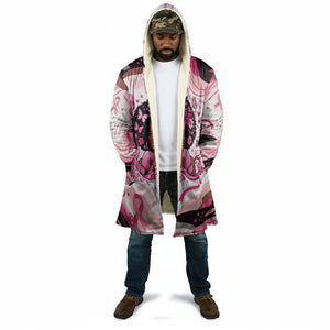 African American Breast Cancer Awareness Queen Cloak Pink Ribbon Floral Butterfly Boxing Gloves Warrior Art