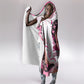 African American Breast Cancer Awareness Queen Hooded Blanket Pink Ribbon Floral Butterfly Boxing Gloves Warrior Art