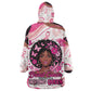 African American Breast Cancer Awareness Queen Kid Wearable Blanket Hoodie Pink Ribbon Floral Butterfly Boxing Gloves Warrior Art