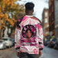 African American Breast Cancer Awareness Queen Long Sleeve Shirt Pink Ribbon Floral Butterfly Boxing Gloves Warrior Art