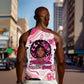 African American Breast Cancer Awareness Queen Men Tank Top Pink Ribbon Floral Butterfly Boxing Gloves Warrior Art